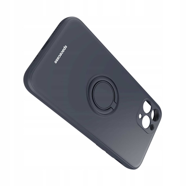 Spacecase Silikon Ringfodral För Iphone 11 Pro Max Svart