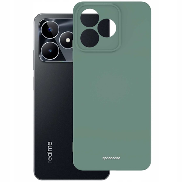 Spacecase Silikonfodral För Realme C51 C53 Note 50 Mörkgrön