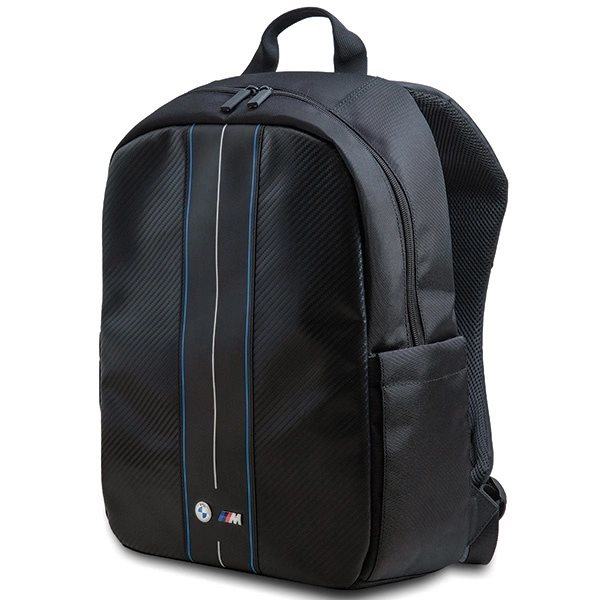 BMW CARBON & BLUE STRIPE RYGSÆK TIL EN 16" BÆRBAR COMPUTER - SORT