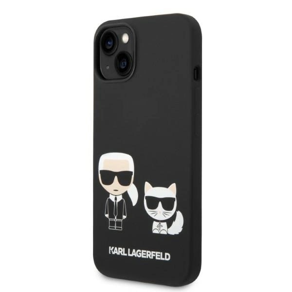 KARL LAGERFELD FLYDENDE SILIKONE KARL&CHOUPETTE MAGSAFE ETUI TIL IPHONE 14 PLUS - SORT