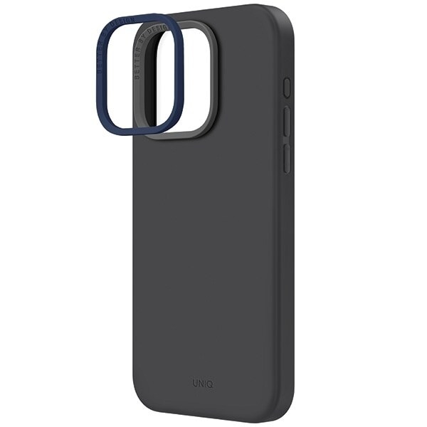 UNIQ Lino Hue iPhone 15 Pro Max 6.7 deksel Magclick Lader grå/karbon grå