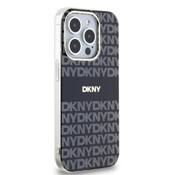 DKNY IML Mono & Stripe MagSafe Beskyttelsesveske til iPhone 15 Pro Max - Svart