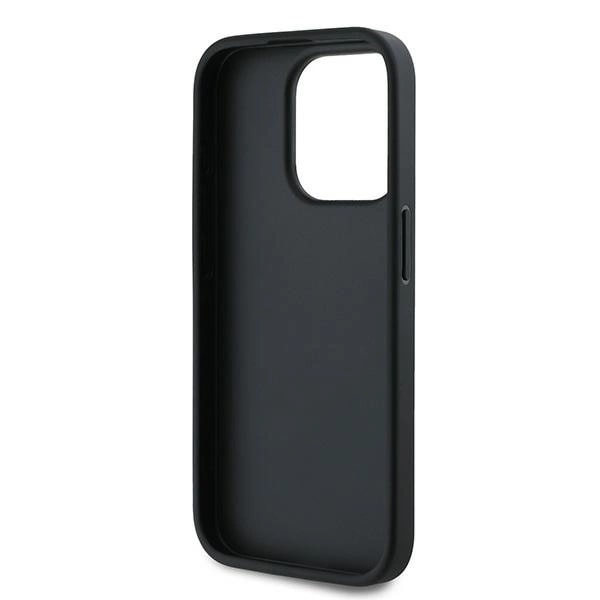 KARL LAGERFELD DIAGONAL QUILTED SCRIPT COVER TIL IPHONE 15 PRO - SORT