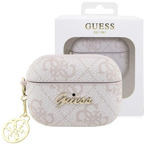 Guess GUAP2G4GSMP-deksel for AirPods Pro 2-deksel - Rosa 4G Charm Collection