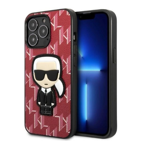 KARL LAGERFELD MONOGRAM IKONIK PATCH COVER TIL IPHONE 13 PRO MAX - RØD