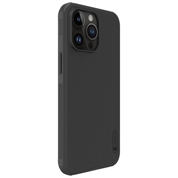 Nillkin Super Frosted Shield Pro-forsterket deksel til iPhone 15 Pro Max - Svart