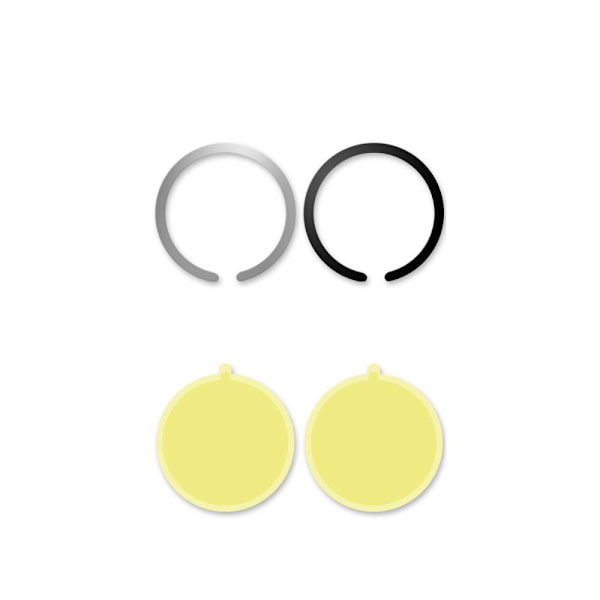 TEKNISK BESKYTTELSE METALPLATE MAGSAFE UNIVERSAL MAGNETISK RING 2-PACK SORT & SØLV