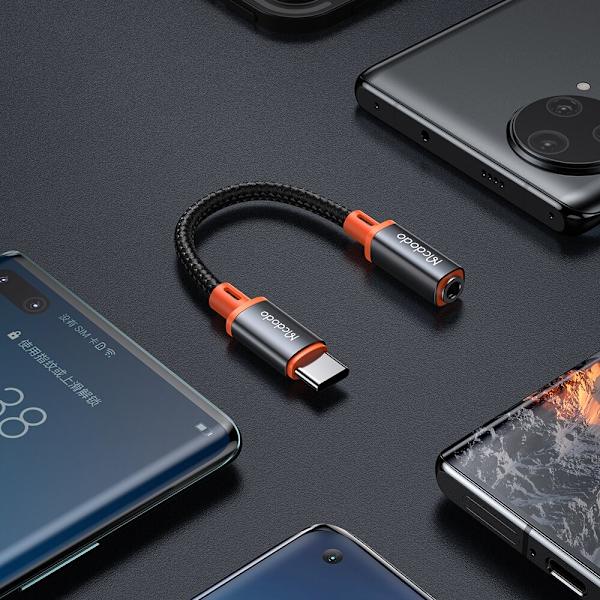 MCDODO ADAPTER USB-C MINIJACK 3,5MM AUX KABELADAPTER FOR SAMSUNG APPLE DAC