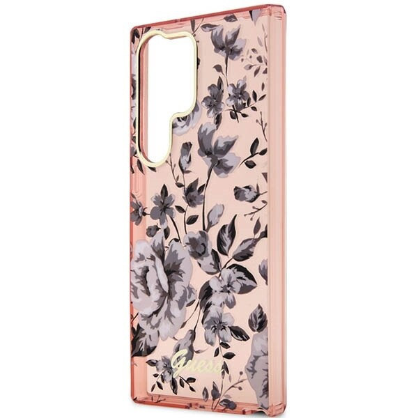 Guess GUHCS23LHCFWSP S23 Ultra S918 veske - Pink Flower Collection