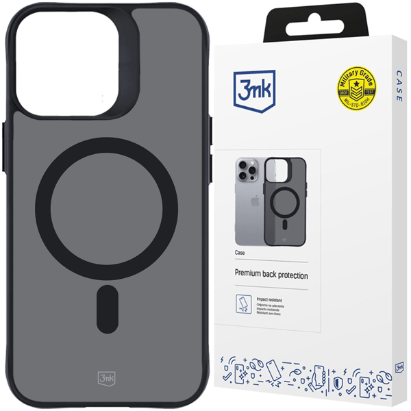 APPLE IPHONE 15 PRO MAX - 3MK SMOKE MAGCASE
