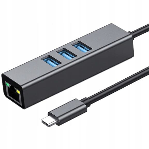 USB-C ETHERNET ADAPTER LAN HUB USB GIGABIT RJ45