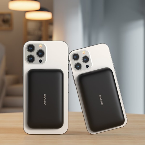 Joyroom Powerbank 10000mAh 20W Strømforsyning Hurtiglading magnetisk Qi 15W trådløs lader for iPhone kompatibel MagSafe svart (JR-W020 svart