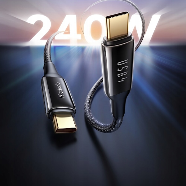 MCDODO USB-C-KABEL SNABBLADDNING THUNDERBOLT 4 40GBPS 240W USB TYPE C 1M