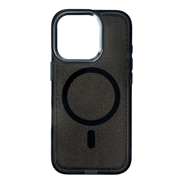 GLITTER CASE MAGSAFE TIL IPHONE 16 PRO - SORT MED GLITTER