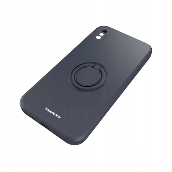 Spacecase Silikon Ring-Fodral För Iphone X Xs Svart Skydd