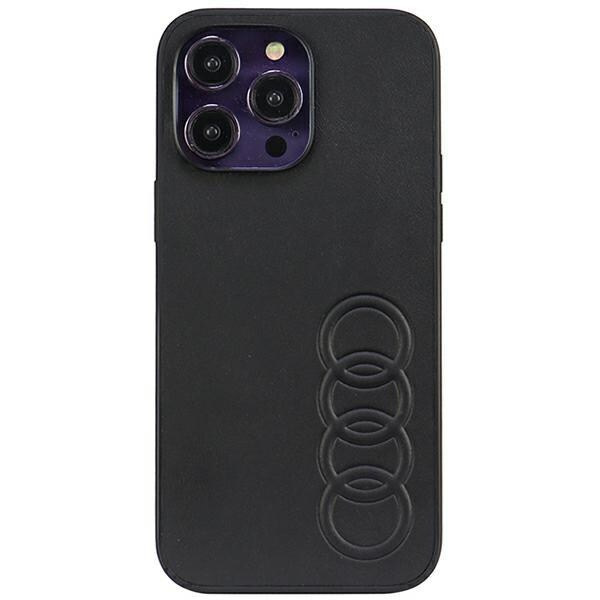 Audi syntetisk skinndeksel til iPhone 14 Pro Max 6.7 - svart AU-TPUPCIP14PM-TT/D1-BK
