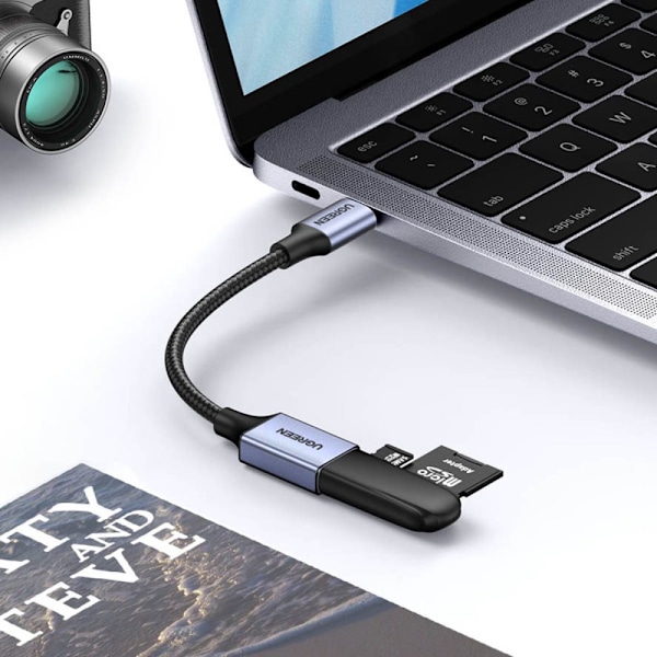 Ugreen OTG-adapterkabel USB-C (hann) - USB-A (hunn) 5 Gb/s 0,15 m svart (US378)