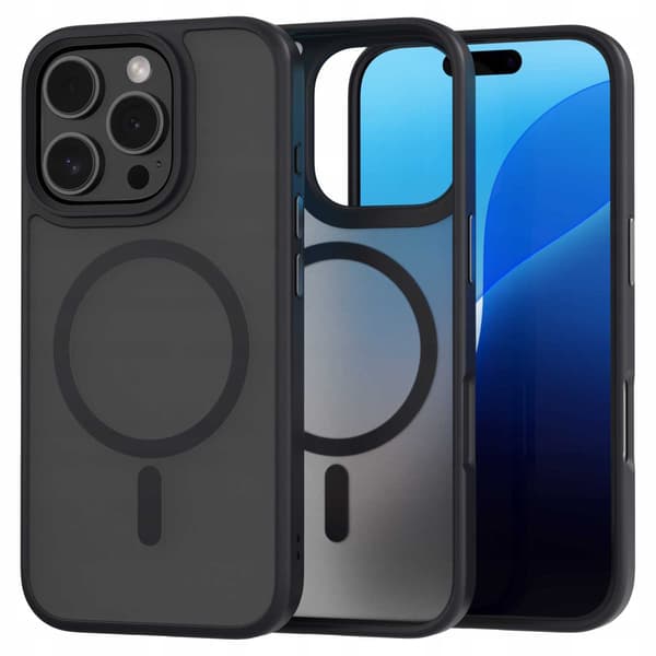 Spacecase Case Hybrid Cover Magnetic För Iphone 16 Pro Black