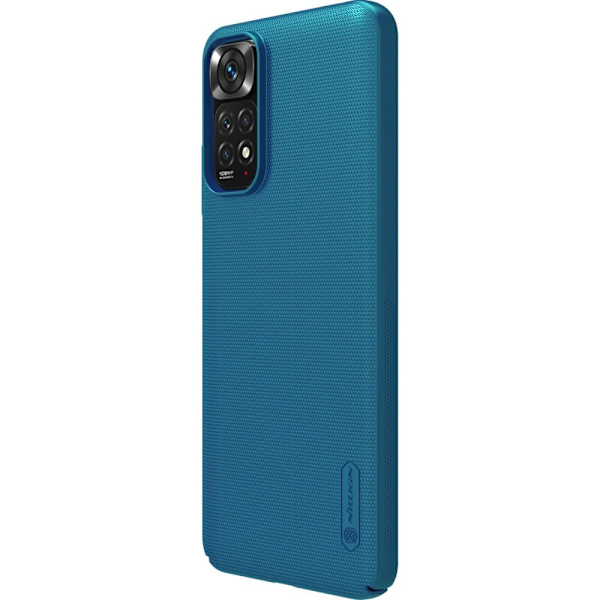 Nillkin Super Frosted Shield-forsterket deksel + stativ for Xiaomi Redmi Note 11S / Note 11 Blue