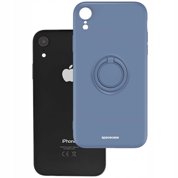 Spacecase Silikonfodral För Iphone Xr Blå Ringskydd
