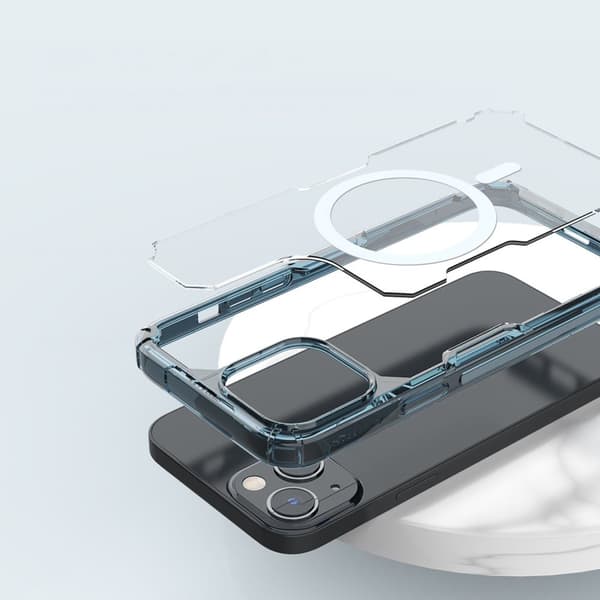 NILLKIN CASE MED MAGSAFE TIL IPHONE 14 PLUS BLÅ