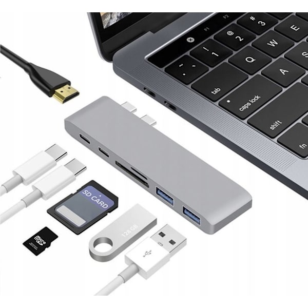 ADAPTERHUB USB-C USB THUNDERBOLT HDMI 4K ADAPTER FOR MACBOOK PRO AIR