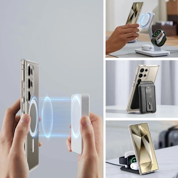 ESR CLASSIC HYBRID HALOLOCK ETUI MED MAGSAFE TIL SAMSUNG GALAXY S24 ULTRA - GENNEMSIGTIG