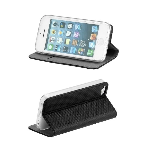 Smart Magnet bok iPhone 13 mini 5,4" fodral svart/svart