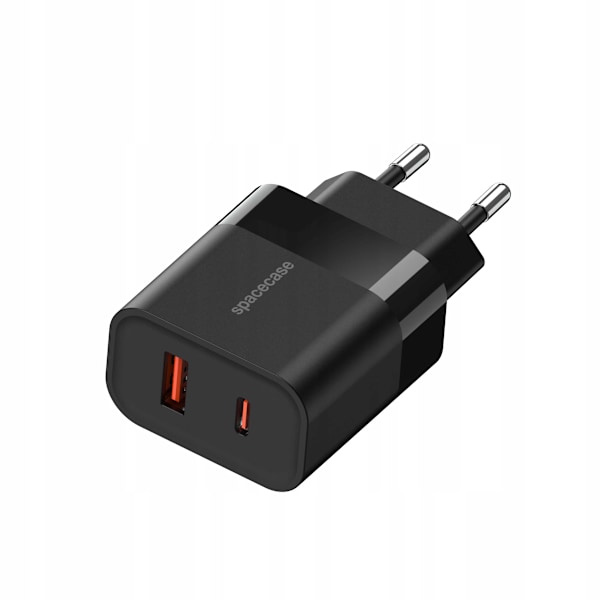 Rymdfall Usb Laddare 20W Sc001B Svart För Iphone X 11 12 13 14