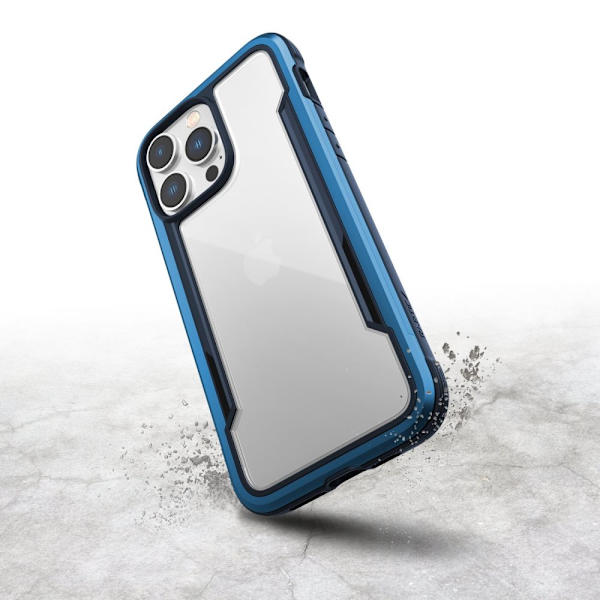 Raptic X-Doria Shield-deksel til iPhone 14 Pro Max, pansret deksel, blå