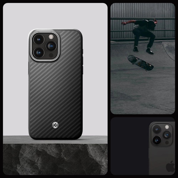 SPIGEN ENZO ARAMID MAG CASE MED MAGSAFE TIL IPHONE 15 PRO - MAT SORT