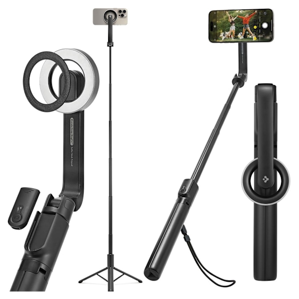 SPIGEN S580W MAGSAFE BLUETOOTH SELFIE STICK LANGT STIV SORT