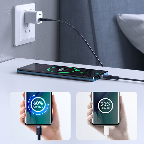 JOYROOM S-1230N9 TYPE-C TYPE-C KABEL PD60W/3A 120CM BLÅ