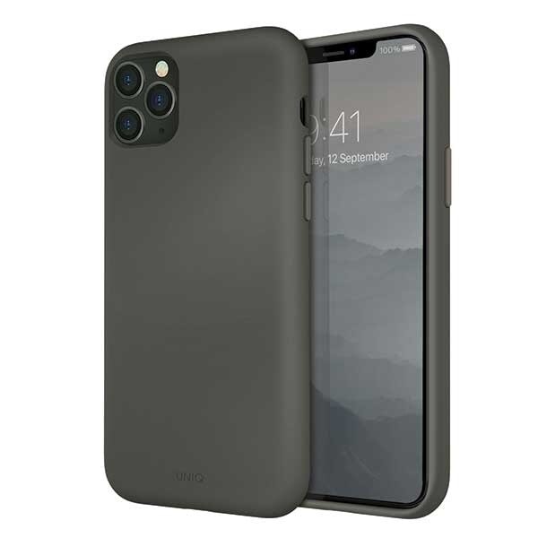 UNIQ Lino Hue iPhone 11 Pro Max-deksel grå/mosegrå