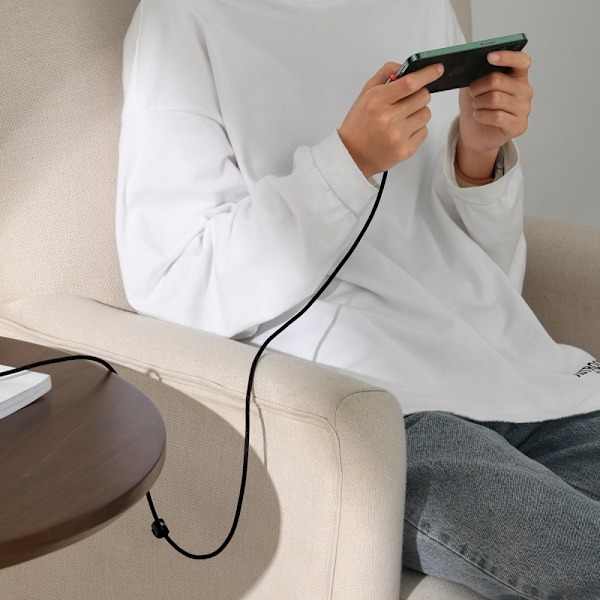 Baseus MVP 2 Vinklet kabel med side-USB / Lightning-plugg 1m 2,4A rød (CAVP000020)