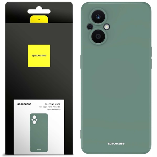 Spacecase Silikonecase Till Oppo Reno 7 Lite Case Mörkgrön