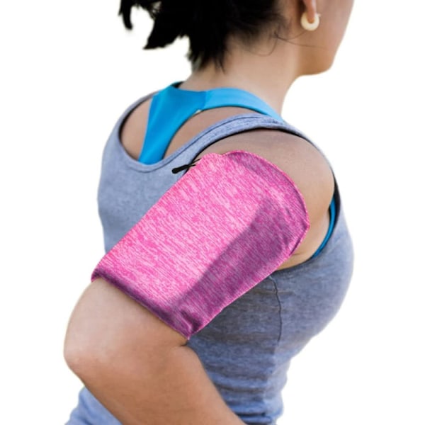 Armbånd med elastisk stoff? fitness runner XL rosa