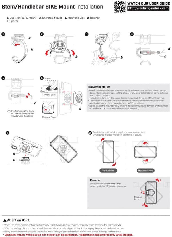 SPIGEN GEARLOCK MS100 STYRET CYKELMONTERING