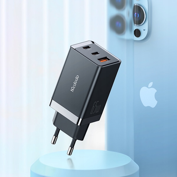 MCDODO SNABBLADDARE STRÖMFÖRSÖRJNING CUBE 3X USB-C PD USB-A GAN 67W
