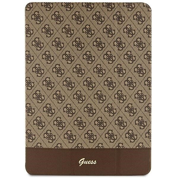 Guess GUCCP12PS4SGW-deksel til iPad Pro 12.9 - Brun 4G Stripe Allover
