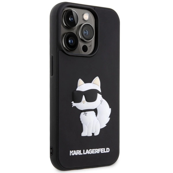 KARL LAGERFELD RUBBER CHOUPETTE 3D ETUI TIL IPHONE 14 PRO MAX - SORT