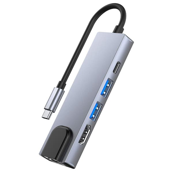 TECH-PROTECT V3-HUB ADAPTER 5IN1 GRÅ