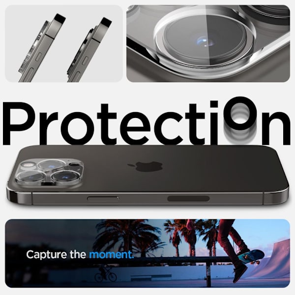 CAMERA PROTECTION SPIGEN OPTIK.TR CAMERA PROTECTOR 2-PACK IPHONE 14 PRO / 14 PRO MAX CRYSTAL CLEAR