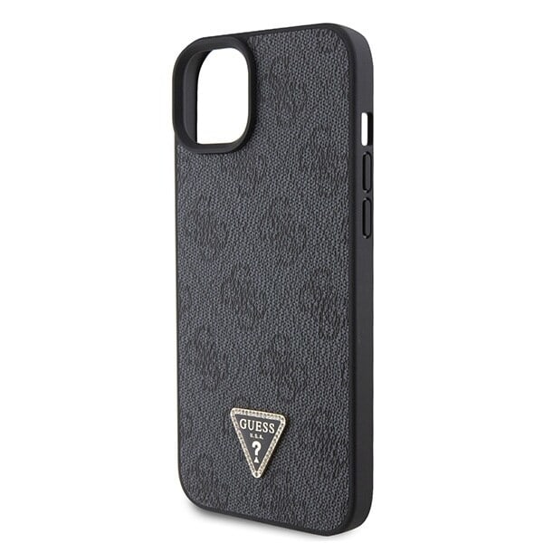 Guess GUHCP15MP4TDSCPK iPhone 15 Plus 6.7 svart/svart hardt deksel Crossbody 4G metalllogo