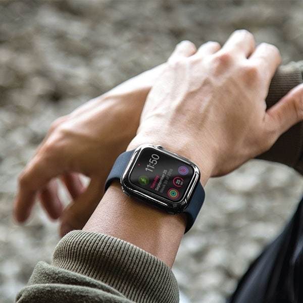 UNIQ Garde-deksel for Apple Watch Series 4/5/6/SE 44mm. grå/røykgrå