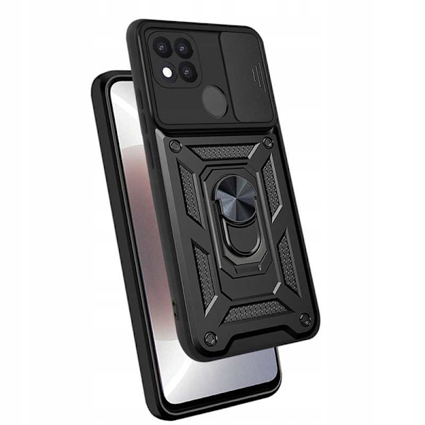 Spacecase Case Cover För Oppo A15 A15S Svart Sc Camring