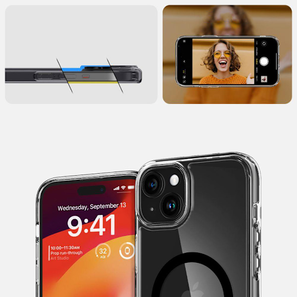 SPIGEN ULTRA HYBRID MAG MAGSAFE IPHONE 15 SORT