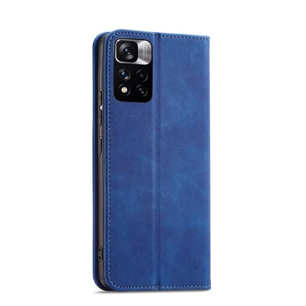 Magnet Fancy Case Case for Xiaomi Redmi Note 11 Card Wallet Protector? blå stativ