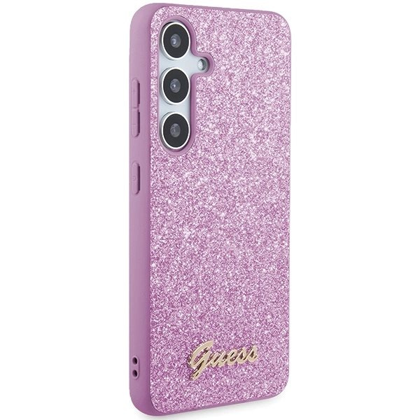 Guess Glitter Script-deksel til Samsung Galaxy S24+ - Lilla