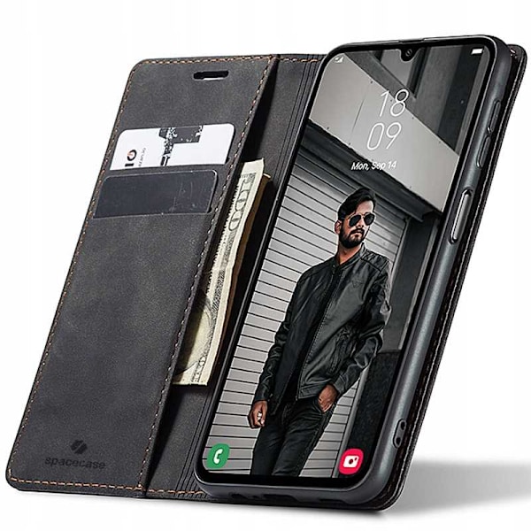 Spacecase Plånbok Galaxy M15 Svart Väska För Samsung M15